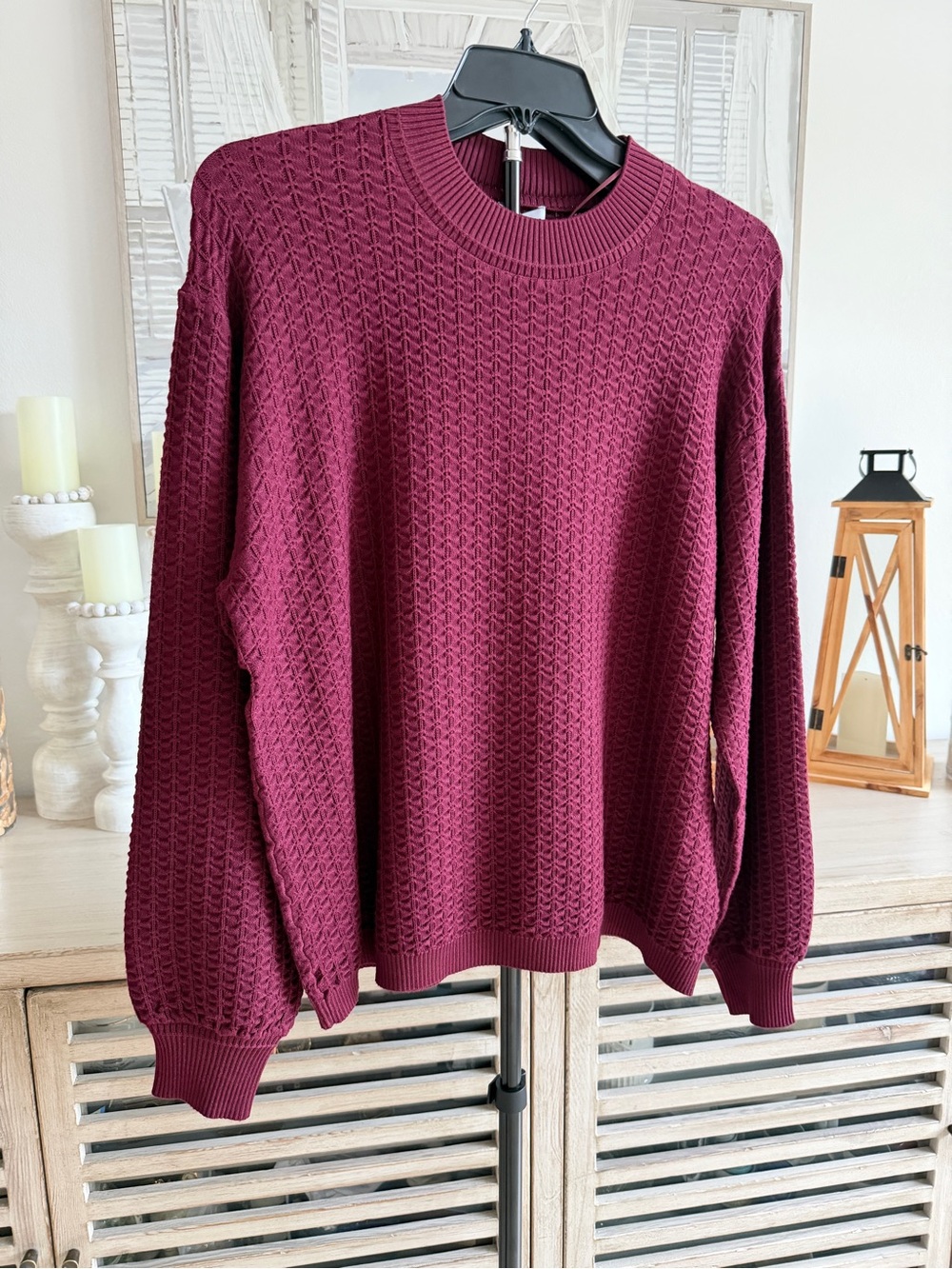 Lucy Paris Burgundy Plus Size Sweater